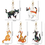 5pcs Diamond Painting Keyring Kits DIY Keychain Bag Pendant Kits