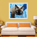 Blue Eye Cat Full Drill-Diamond Painting