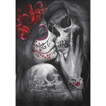 rainbow diamond painting  -skull