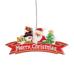 5D Christmas Diamond Painting Hanging Light Festive Rhinestone Lamp Pendant Kits