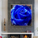 Blue Rose Round Full Drill Paintings