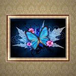 Diamond Painting Kits-Full Round Drill 5D DIY Butterfly Painting Decor