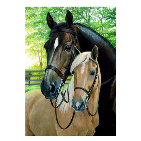 Diamond Painting Kits-Full Round Drill Horses 5D DIY Needlework