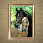 Diamond Painting Kits-Full Round Drill Horses 5D DIY Needlework