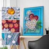 Flower - Partial Special Shaped Diamond Painting 30*40cm