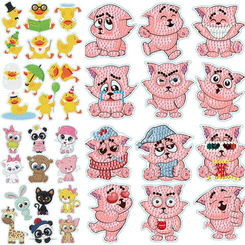 2pcs/set-Animal-Diamond Sticker