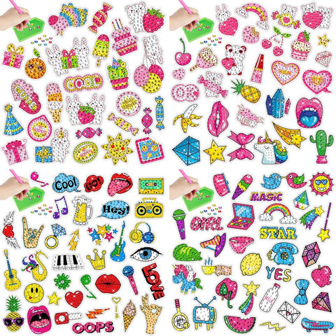 4pcs/set-Animal-Diamond Sticker