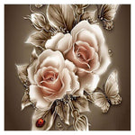 5D DIY Full Drill Diamond Painting Retro Flowers