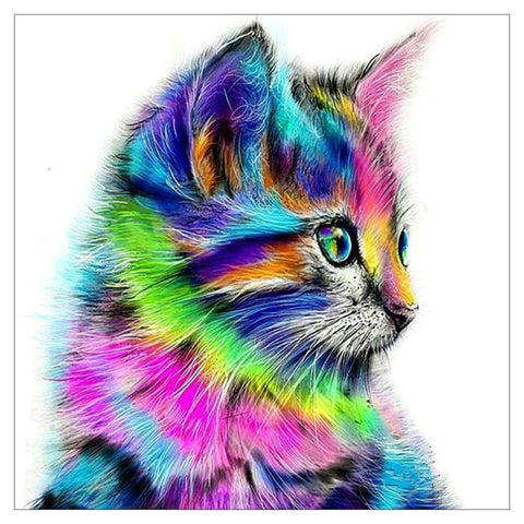 Colorful cat - Full Drill Diamond Painting