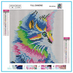 5D DIY Full Drill Diamond Painting Colorful Kitten