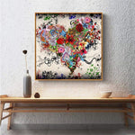 Heart Flower 5D DIY Full Drill Diamond Painting Kit