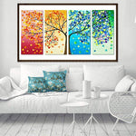 Colorful Tree 4 - pictures - Full Drill Round Drill - 80x40cm