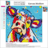 Cow-Round Full Drill Diamond Painting