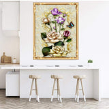 5D Full Drill Diamond Painting DIY Flowers Mosaic 