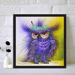 5D DIY Full Drill Diamond Painting Purple Bird Kits