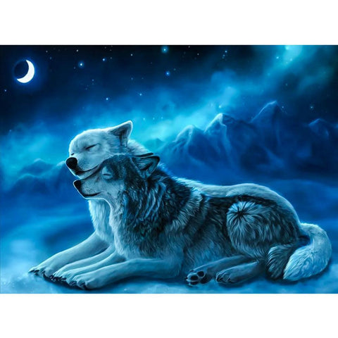 2 Wolves DIY Full Drill Diamond Painting