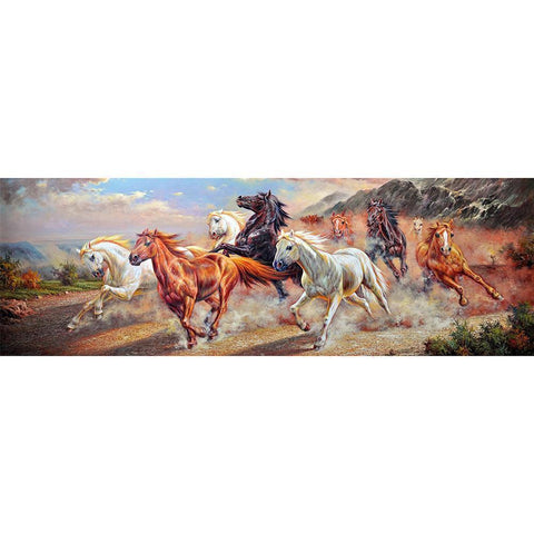 Horse - Full Drill Round Drill Painting - 80x30cm