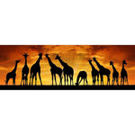 Sunset Giraffes - Full Drill Round Drill Painting  - 80x30cm