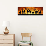 Sunset Giraffes - Full Drill Round Drill Painting  - 80x30cm