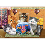 Cats Fish Tank-Full Drill Diamond Painting