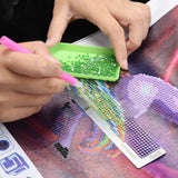 400 Holes Stainless Steel Diamond Painting Paste Sticker Dot Rhinestone Point Ruler