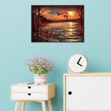 Sunset Bird Lake-Full Drill Diamond Painting