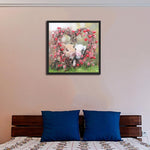 2 Heart Pigs-Full Drill Diamond Painting