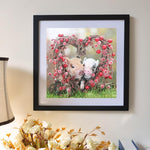 2 Heart Pigs-Full Drill Diamond Painting