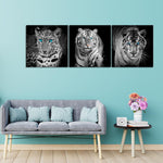 3pcs/set Animals - Full Square Diamond Painting - 80x30cm