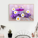 Purple Flowers-Full Drill Diamond Painting