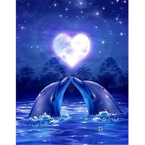 Dolphin Love-Full Drill Diamond Painting