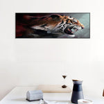 Fierce Tiger  - Full Drill Round Drill Painting - 80x30cm