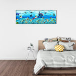 Sea World Fish - Full Drill Round Drill Painting - 80x30cm