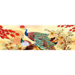 Two Peafowl - Full Drill Round Drill Painting - 80x30cm