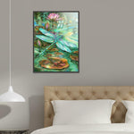 5D DIY Full Drill Diamond Painting Dragonfly Pond