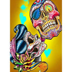 Flowers Skull-Full Drill Diamond Painting