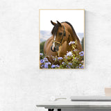 Horse Flowers-Full Drill Diamond Painting