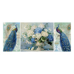 3pcs/set Peacock - Full Drill Round Drill Painting - 90x40cm