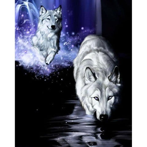 Running White Wolf-Full Drill Diamond Painting