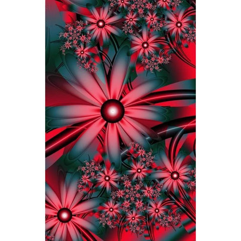 5D DIY Full Drill Diamond Painting Red Flowers Kits