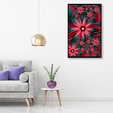 5D DIY Full Drill Diamond Painting Red Flowers Kits