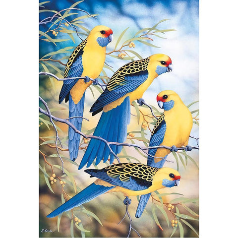 Yellow Parrots-50x70cm Full Drill Round Drill Diamond Painting-preorder(10 days preparing)