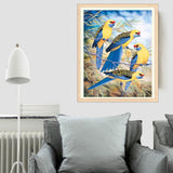 Yellow parrots（40X30cm）-Full Drill Round Drill-Diamond Painting