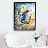 Yellow Parrots-40x50cm Full Drill Round Drill Diamond Painting-preorder(10 days preparing)