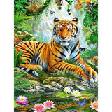 5D DIY Full Drill Diamond Painting Forest Tiger Kit