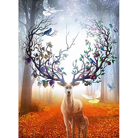 Hanging Deer - Full Drill Round Drill - 40x60cm