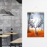 Hanging Deer - Full Drill Round Drill - 40x60cm