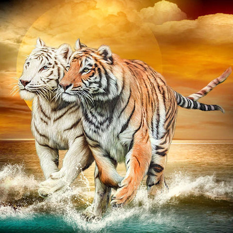 Tigers-Full Drill Diamond Painting