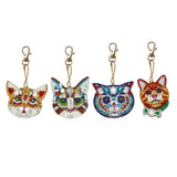 4pcs Cat DIY Keychain