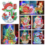 5D Christmas Diamond Painting Hanging Light Festive Rhinestone Lamp Pendant Kits